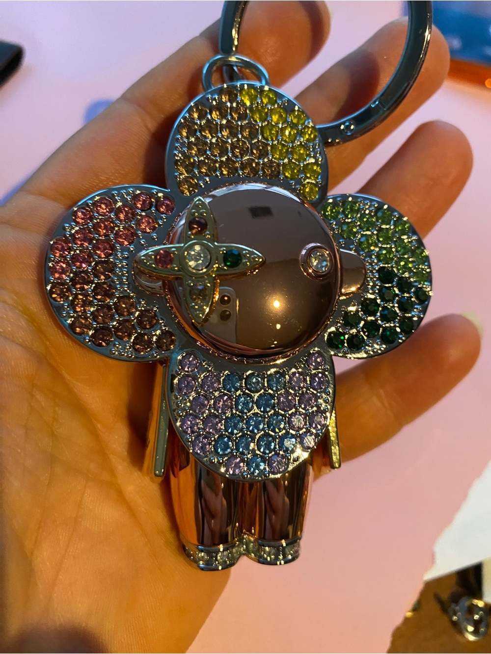 Unbranded vivi Crystal Elephant Keyring Charm - Women's Key & Card Holder